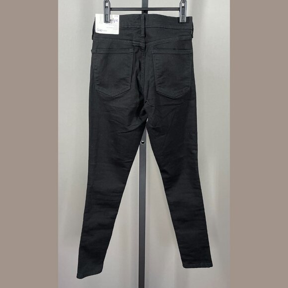 NEW Gap Jeans Womens 27 black denim skinny 1969 sculpt preppy classic - Picture 9 of 11
